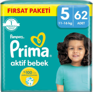 Prima Aktif Bebek Bezi 5 Beden 120’li