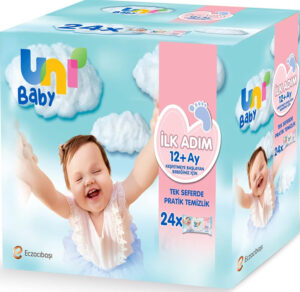 Uni Baby İlk Adım Islak Mendil Beyaz 24x52 1248 Yaprak